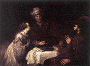 VICTORS, Jan Esther and Haman before Ahasuerus er USA oil painting artist